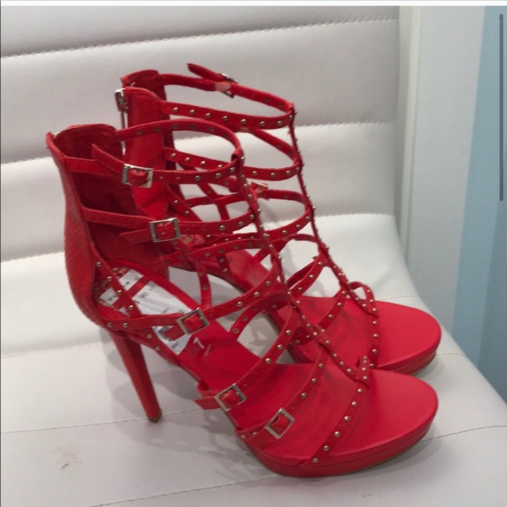 Vince Camuto Revalli Red Strappy Sandal, NWT